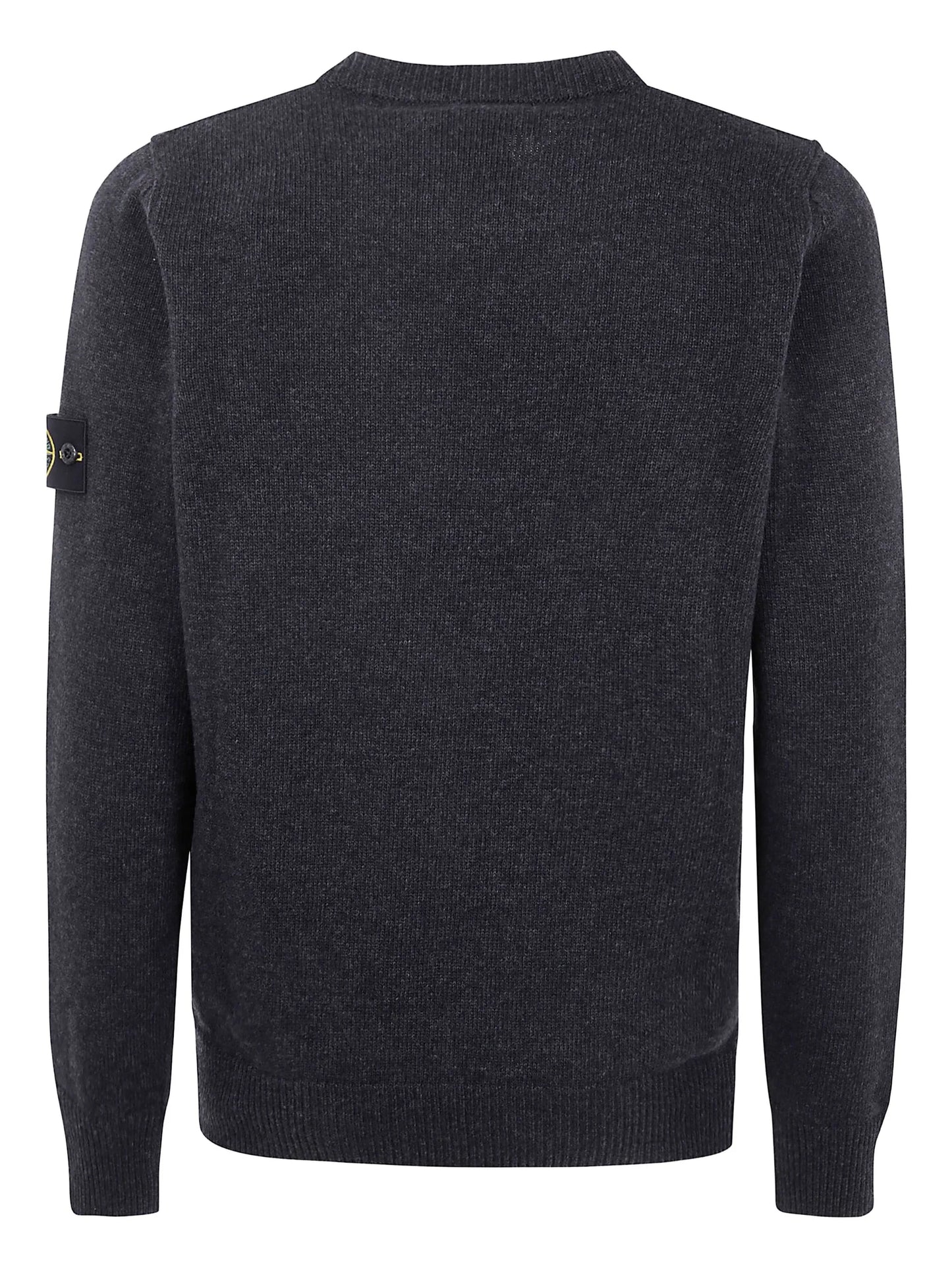 Stone Island Pull Col Rond Gris Foncé