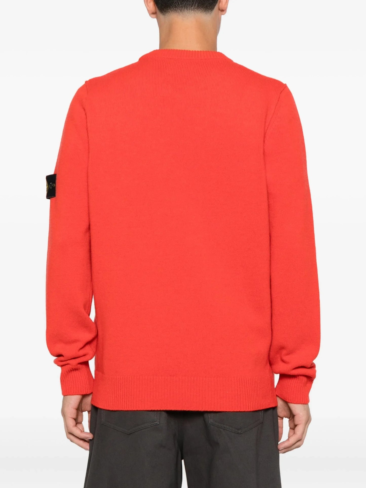 Stone Island Pull Col Rond Rouge