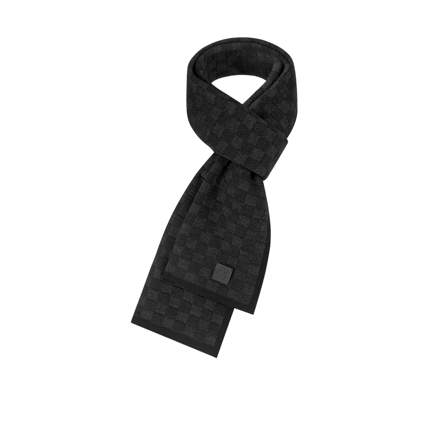 Bonnet et Écharpe Neo Petit Damier Noir