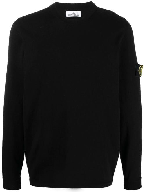 Stone Island Pull Col Rond Noir