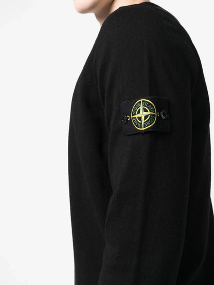 Stone Island Pull Col Rond Noir