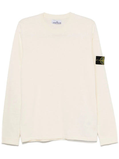 Stone Island Pull Col Rond Beige