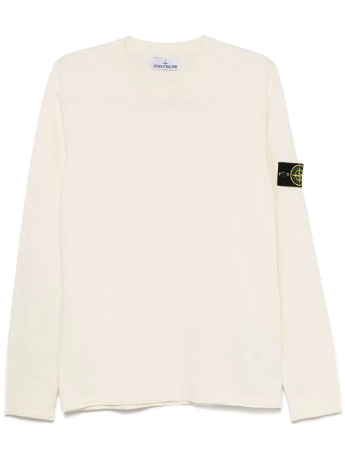Stone Island Pull Col Rond Beige