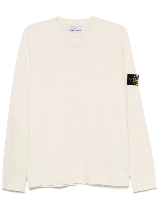 Stone Island Pull Col Rond Beige