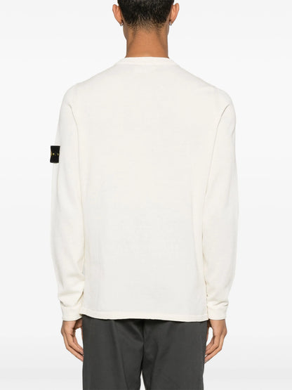 Stone Island Pull Col Rond Beige
