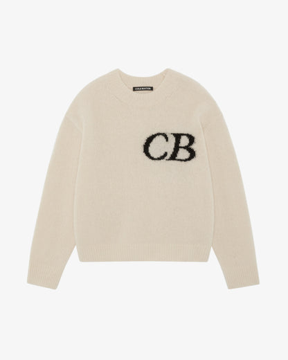 Pull CB Logo Knit Beige