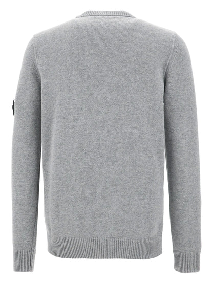 Stone Island Pull Col Rond Gris