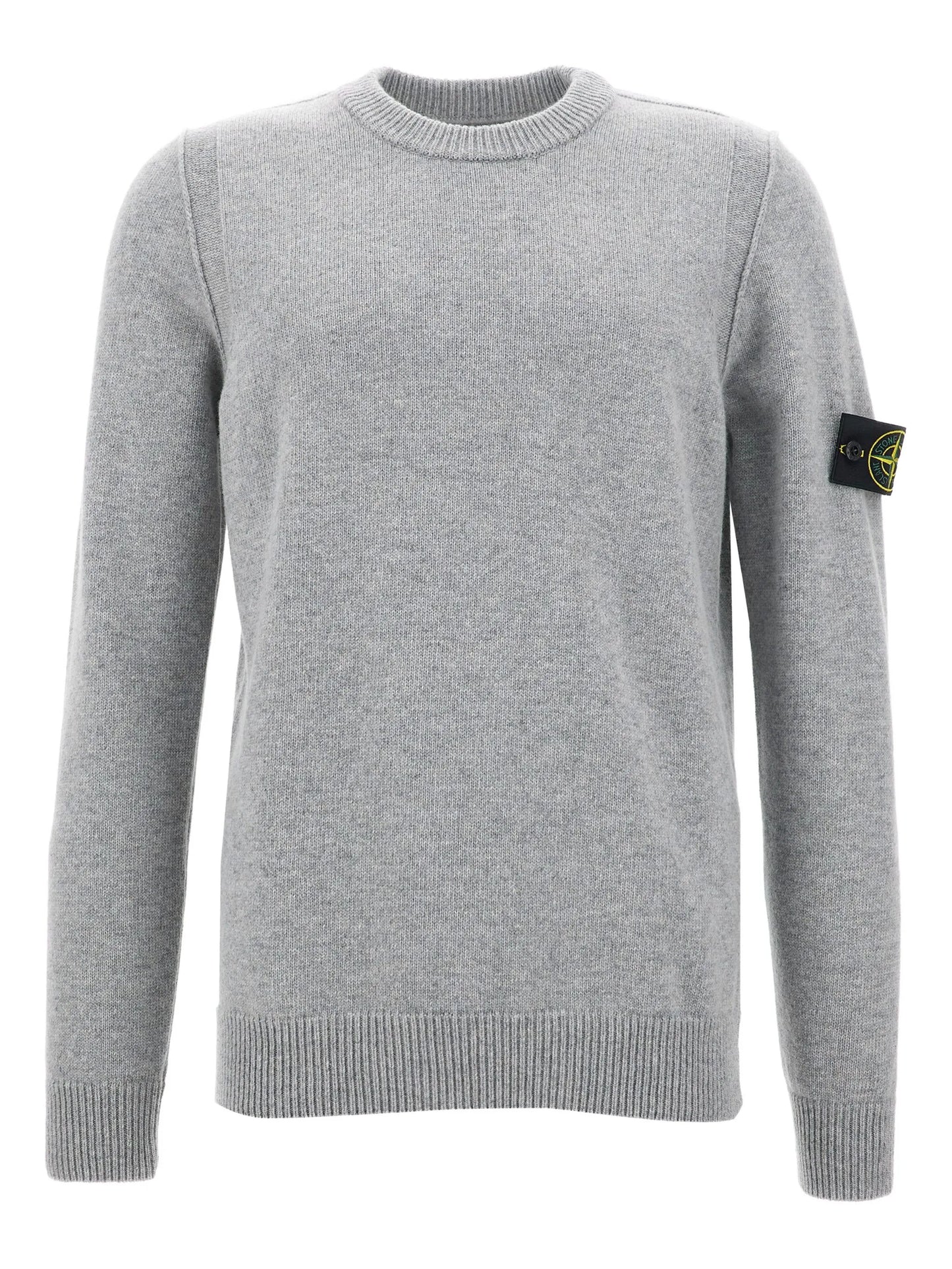 Stone Island Pull Col Rond Gris