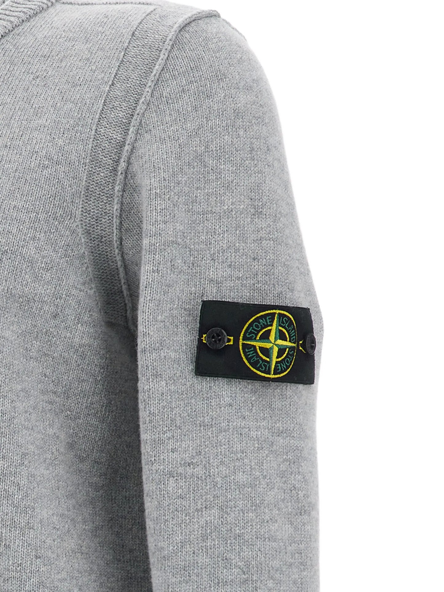 Stone Island Pull Col Rond Gris