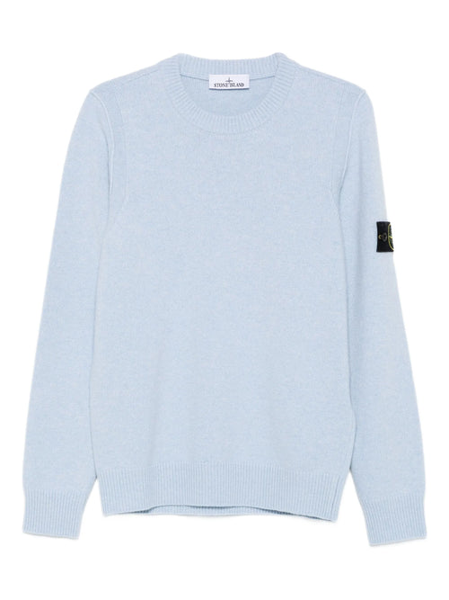 Stone Island Pull Col Rond Bleu