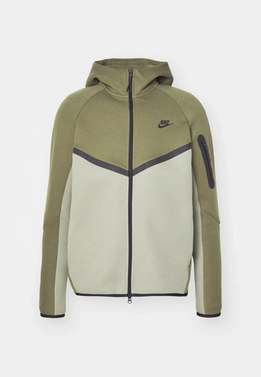 Nike Tech Fleece Zippé Noir Et Vert
