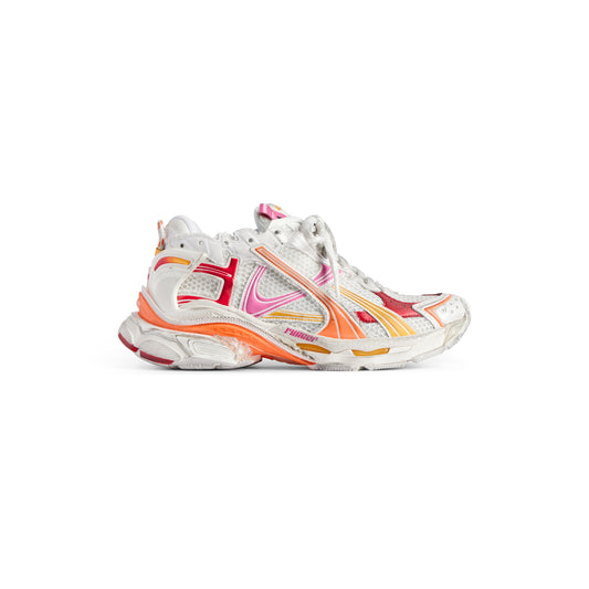 Balanciaga Runner Blanc Orange Rose Et Rouge
