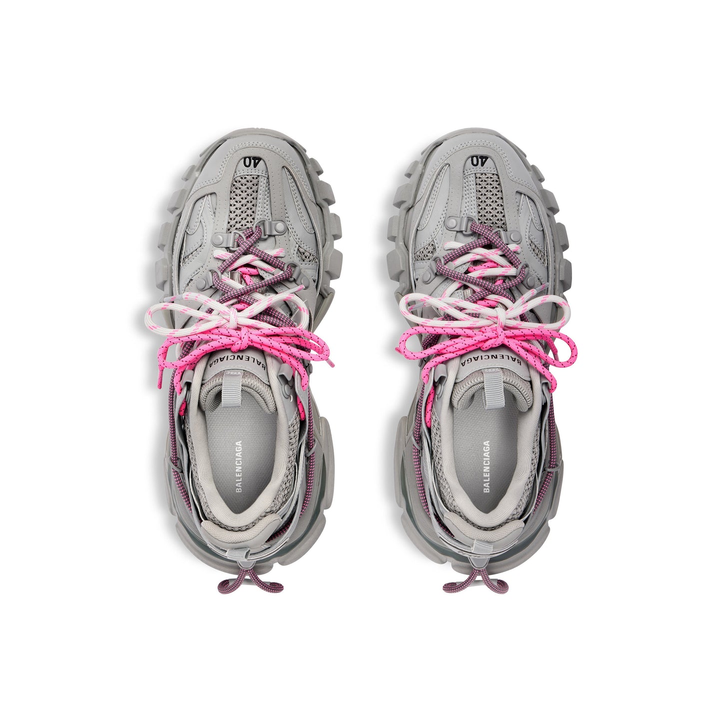Balanciaga Track Gris Avec Laces Rose