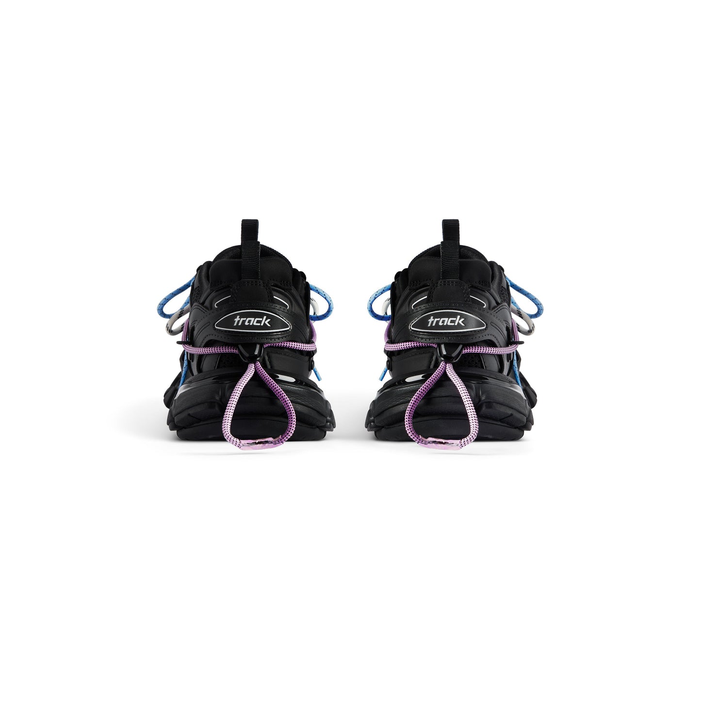 Balanciaga Track Noir Avec Laces Rose Et Bleue