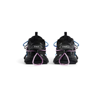 Balanciaga Track Noir Avec Laces Rose Et Bleue