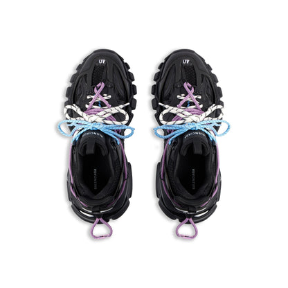 Balanciaga Track Noir Avec Laces Rose Et Bleue