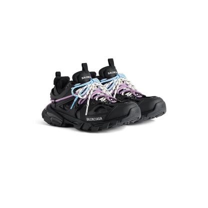 Balanciaga Track Noir Avec Laces Rose Et Bleue
