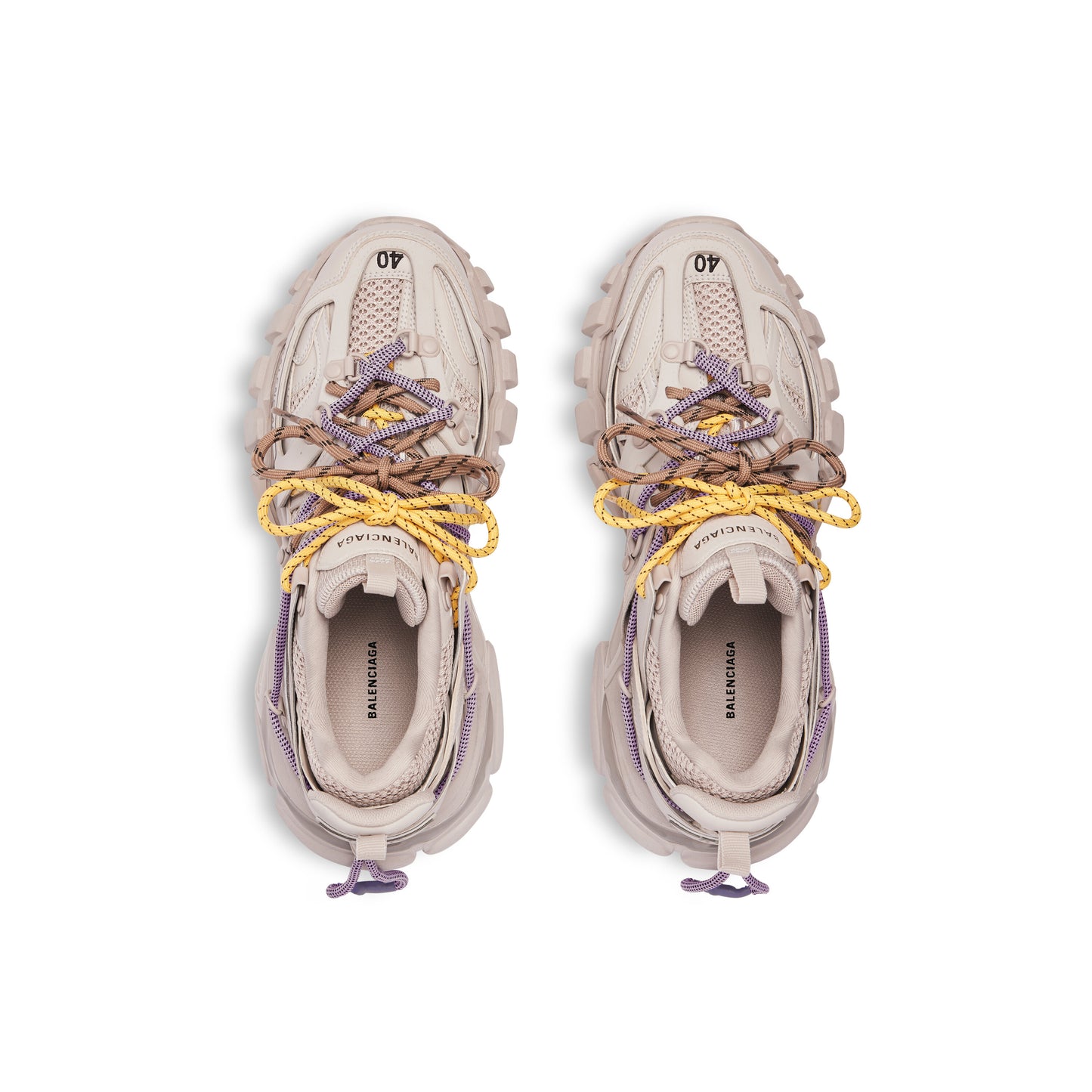 Balanciaga Track Taupe Avec Laces Jaune Et Violette