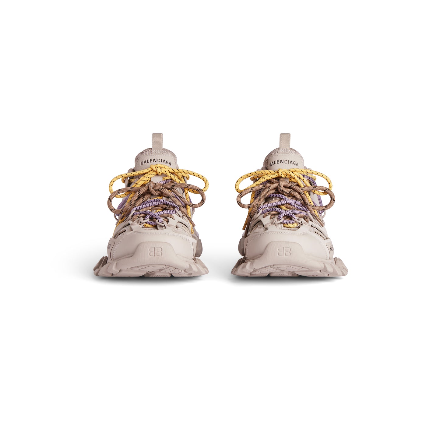 Balanciaga Track Taupe Avec Laces Jaune Et Violette