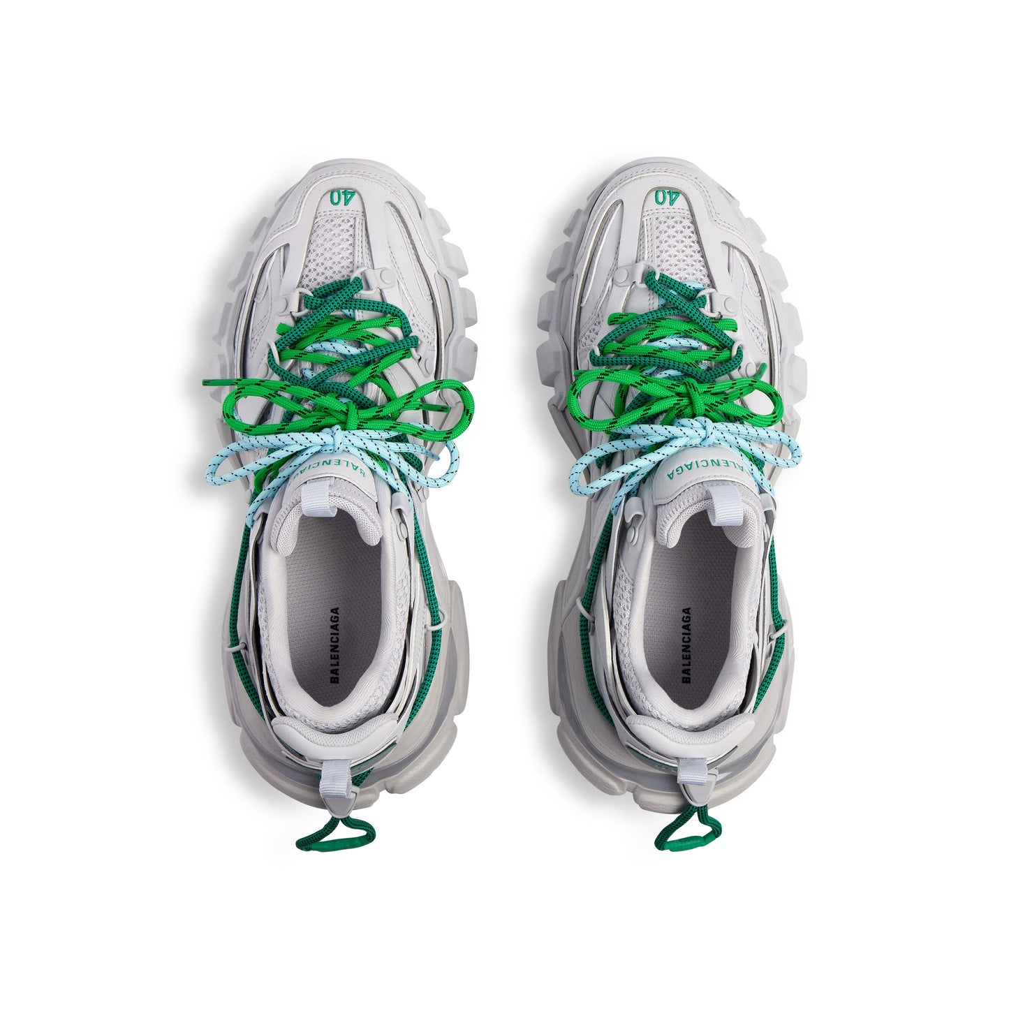 Balanciaga Track Gris Avec Laces Verte et Bleue