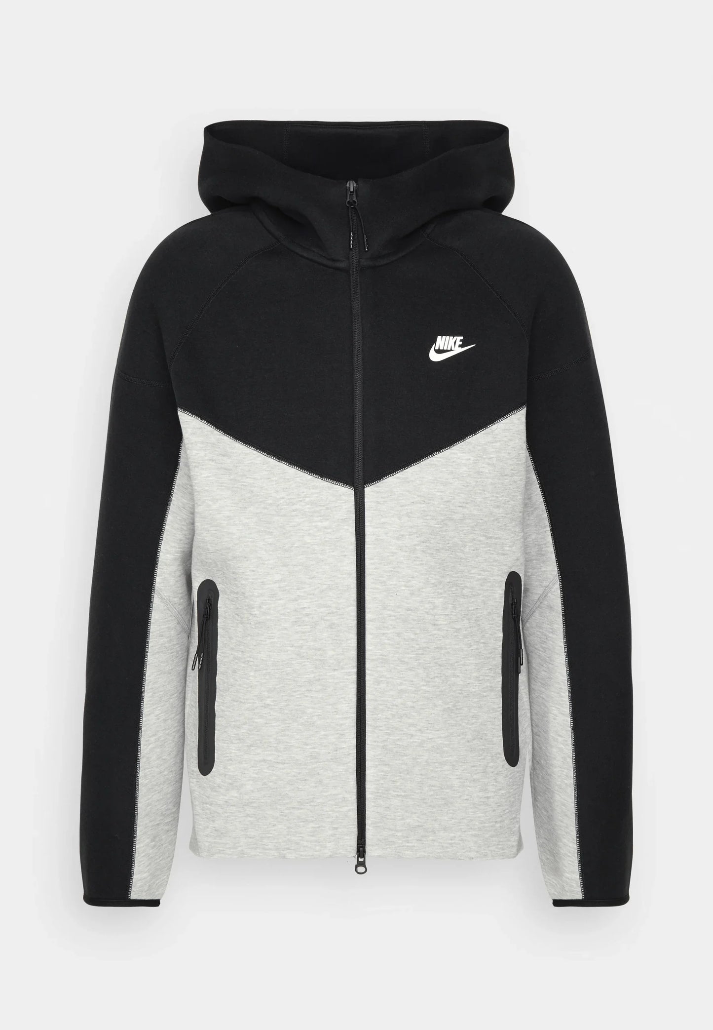 Nike Nouveau Tech Fleece Zippé Noir Et Gris