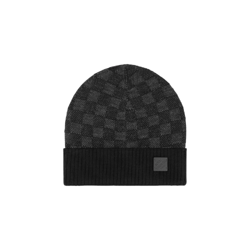 Bonnet et Écharpe Neo Petit Damier Noir