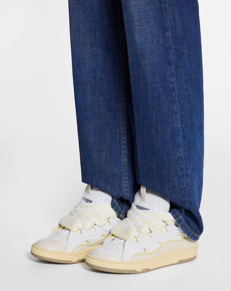 Lanvin Curb Blanc Et Jaune