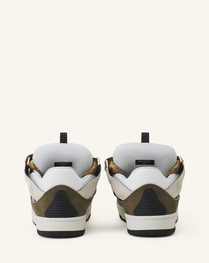 Lanvin Curb Blanc Et Kaki