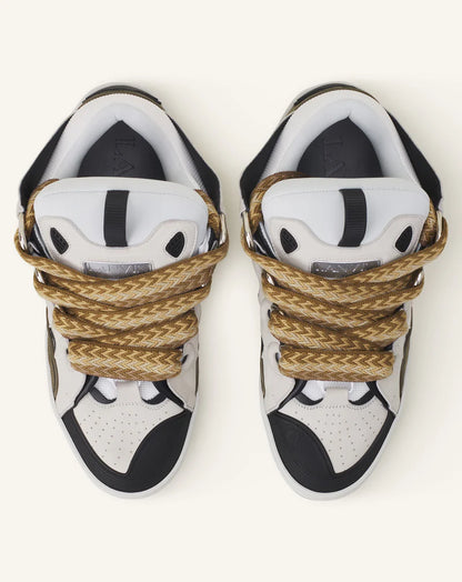 Lanvin Curb Blanc Et Kaki