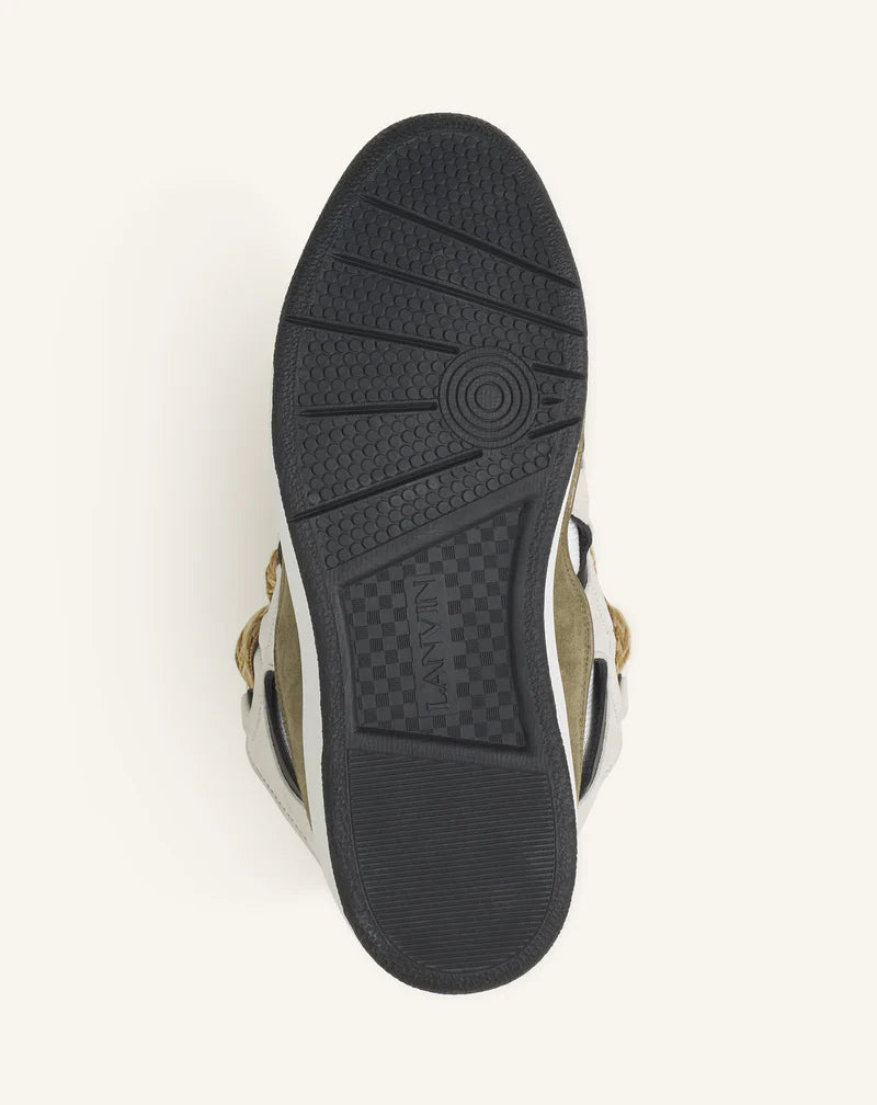 Lanvin Curb Blanc Et Kaki