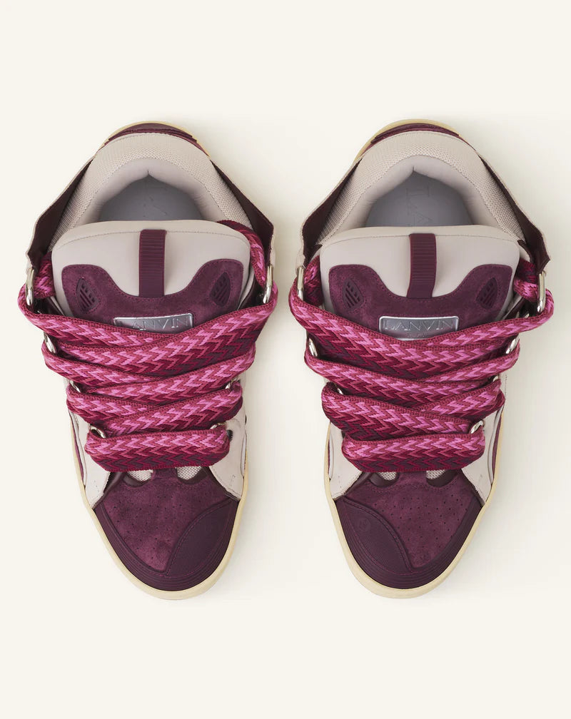 Lanvin Curb Beige Et Bordeaux