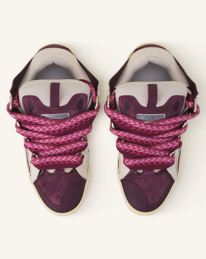 Lanvin Curb Beige Et Bordeaux