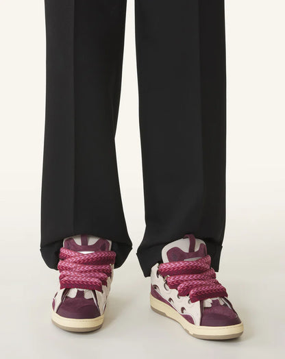 Lanvin Curb Beige Et Bordeaux