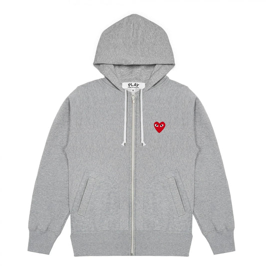 Sweat zippé CDG Avec Capuche Gris