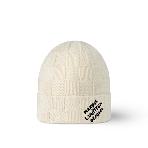 Bonnet et Écharpe Damier Snug Crème
