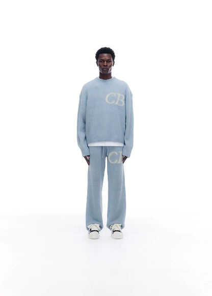 Pull CB Logo Knit Bleu CIel