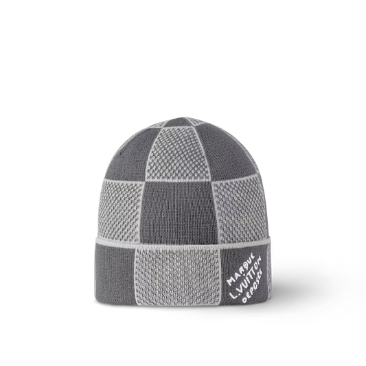 Bonnet et Écharpe Damier Heritage Gris