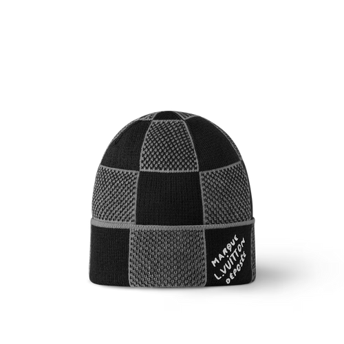 Bonnet et Écharpe Damier Heritage Noir