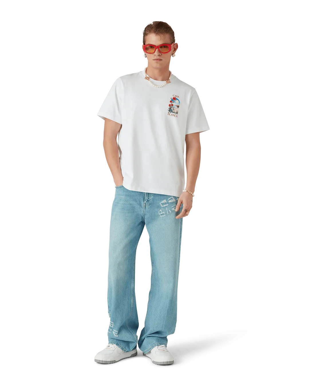 T-Shirt Casablanca LA DAYS Blanc