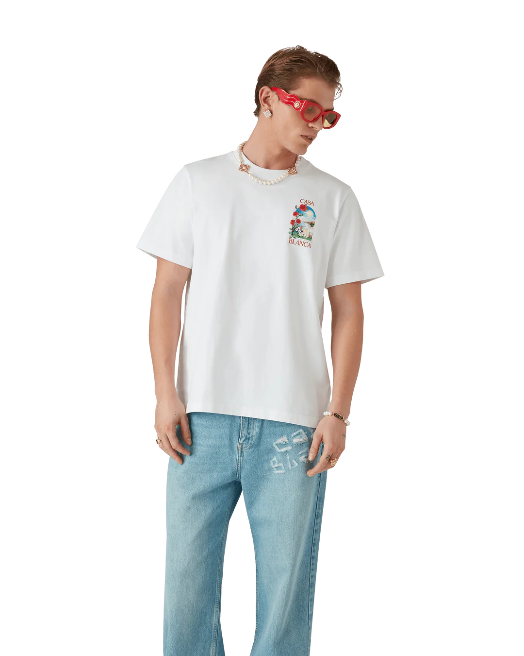 T-Shirt Casablanca LA DAYS Blanc