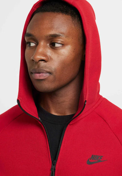 Nike Tech Fleece Zippé Rouge