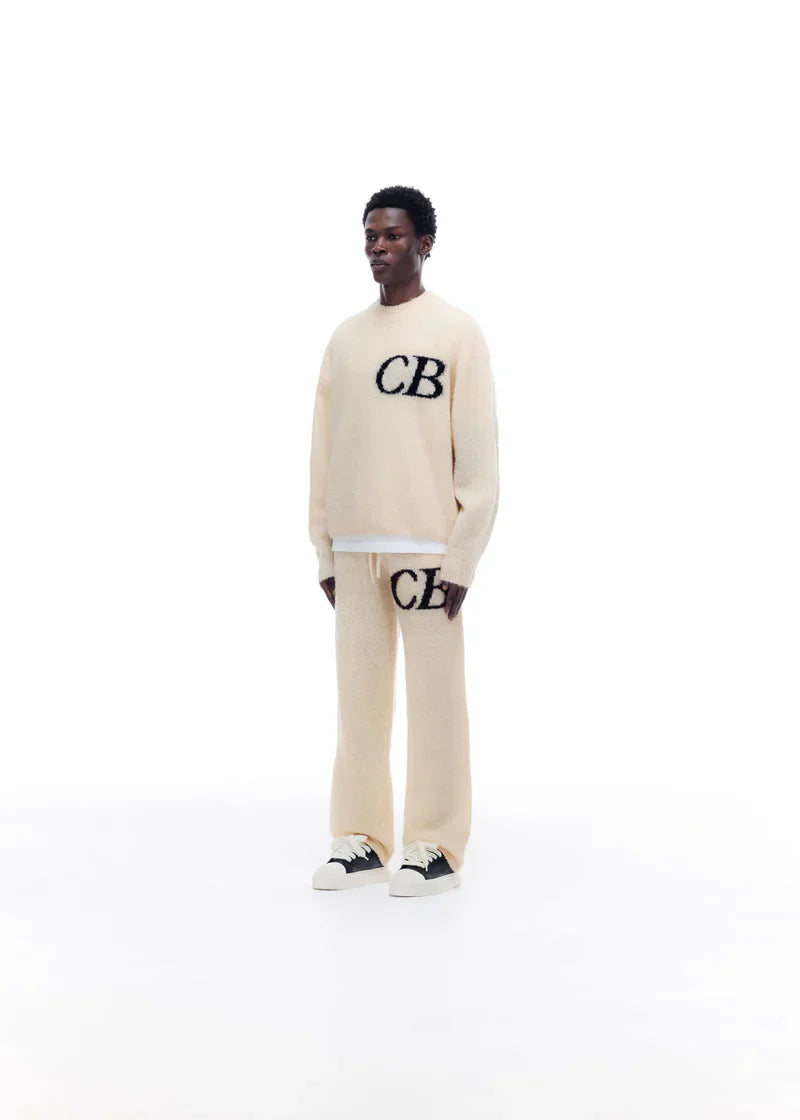 Pull CB Logo Knit Beige
