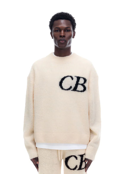 Pull CB Logo Knit Beige