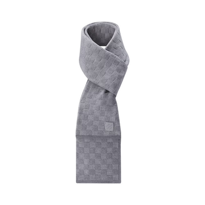Bonnet et Écharpe Neo Petit Damier Gris