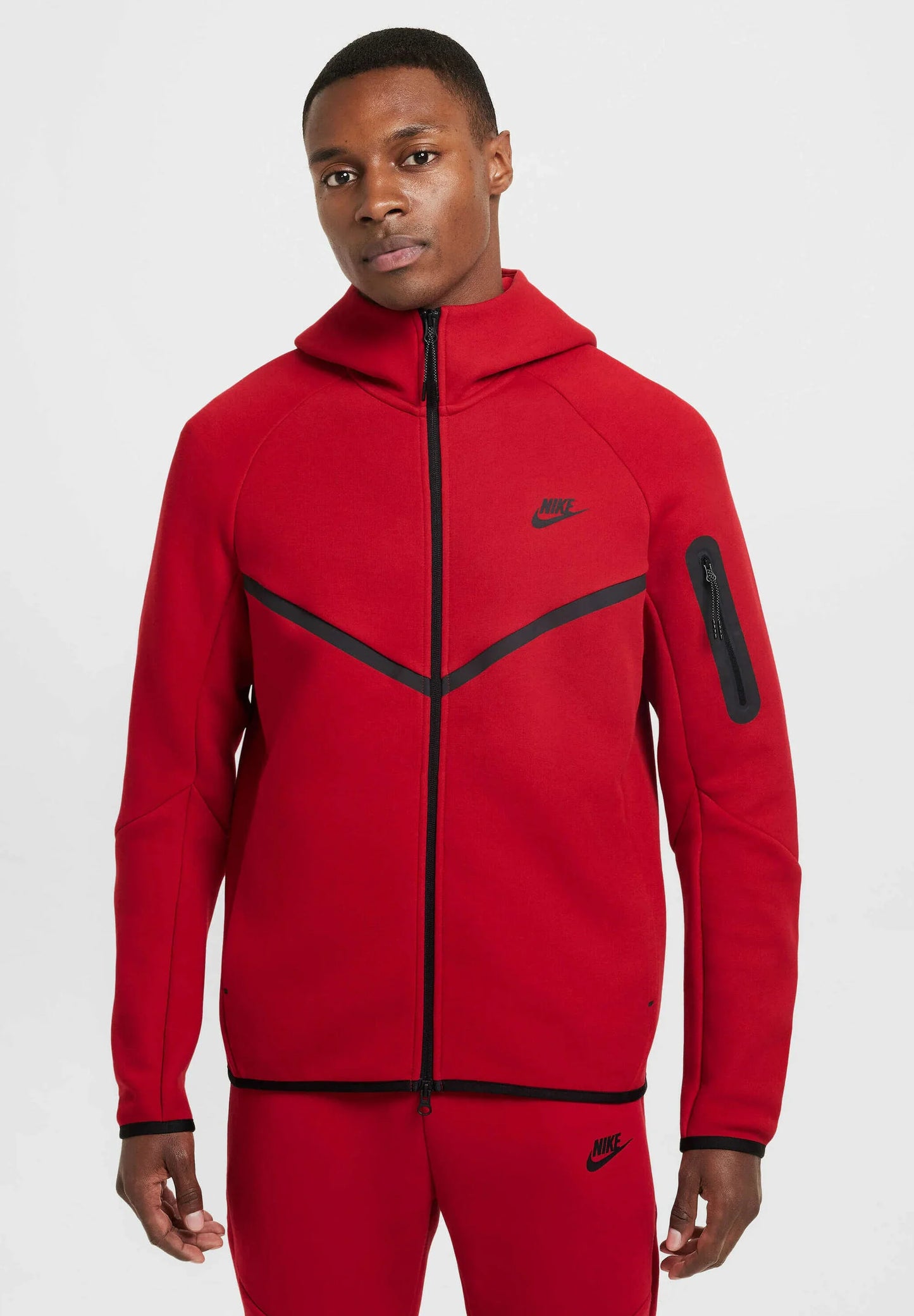 Nike Tech Fleece Zippé Rouge