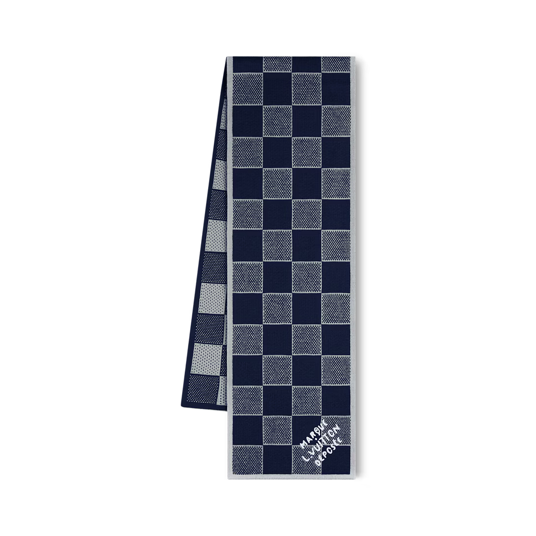 Bonnet et Écharpe Damier Heritage Bleu