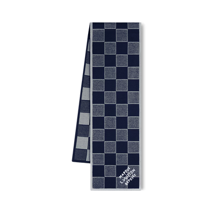 Bonnet et Écharpe Damier Heritage Bleu