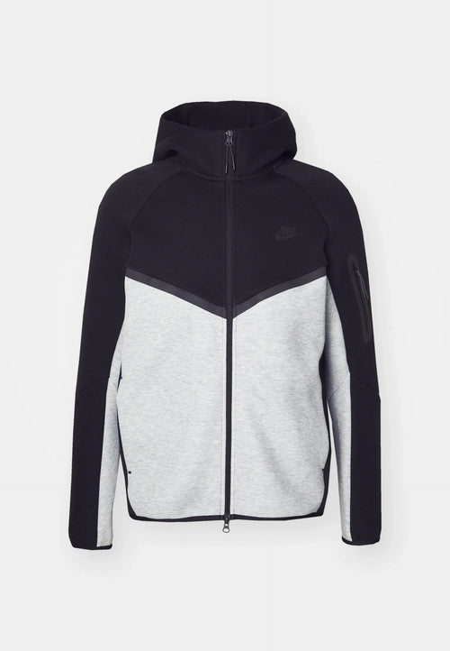 Nike Tech Fleece Zippé Noir Et Gris