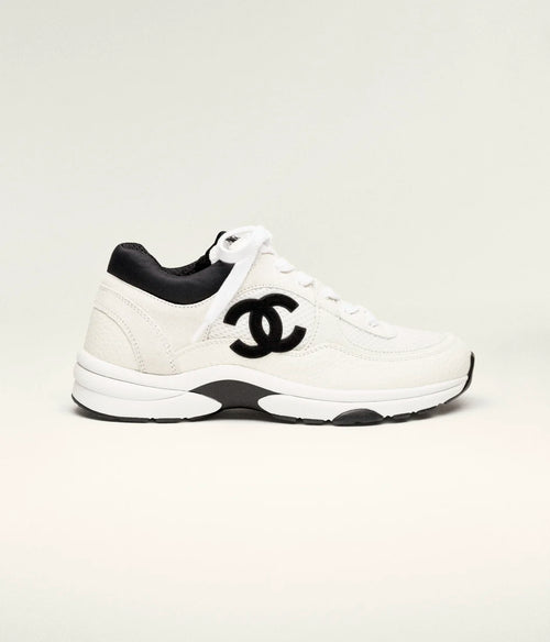 Chanel Low Daim Blanc Et Noir