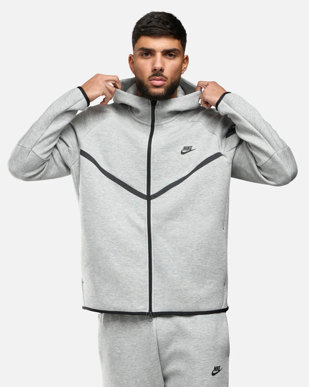 Nike Tech Fleece Zippé Gris
